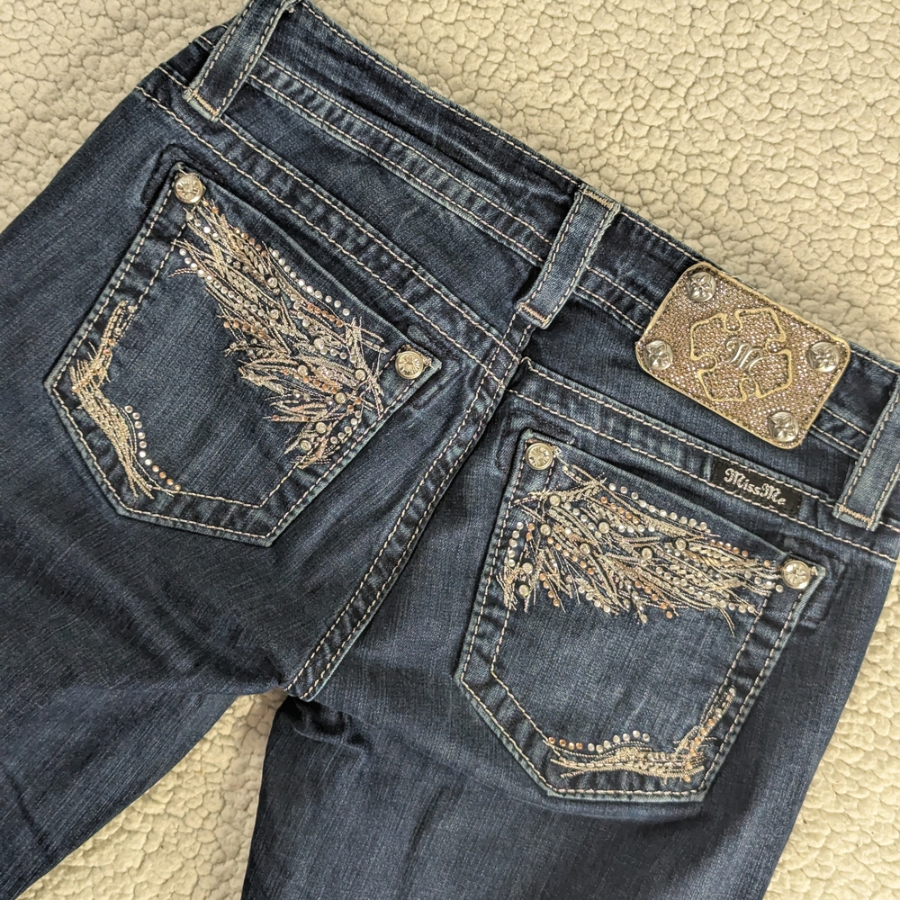 Miss Me Women's Blue Embellished Jeans